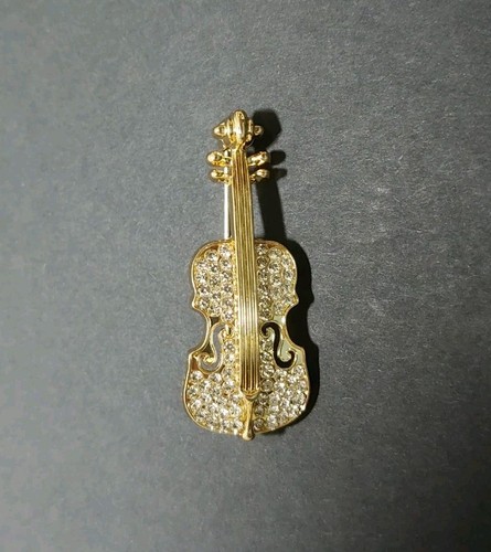 Rhinestone encrusted violin - rhinestone,