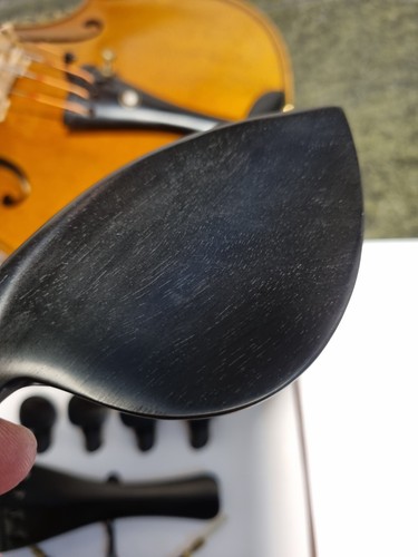 Violin ebony chinrest button - violin,